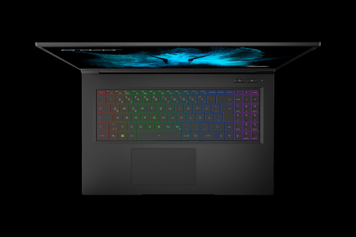 Die Tastatur wird mit RGB-Farben beleuchtet.